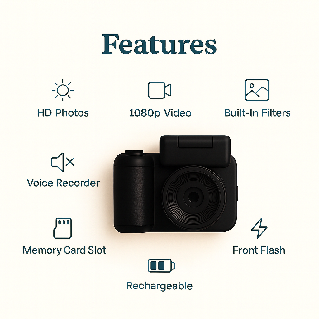 Kliko™ Mini Retro Camera – Pocket 1080p Keychain Cam