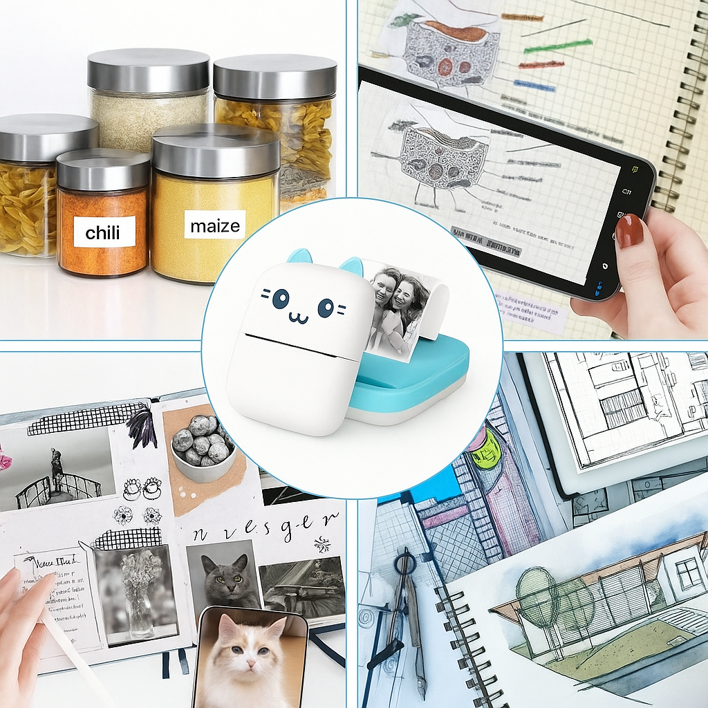 Bluetooth Mini Thermal Printer – Inkless, Portable & Wireless Label Maker