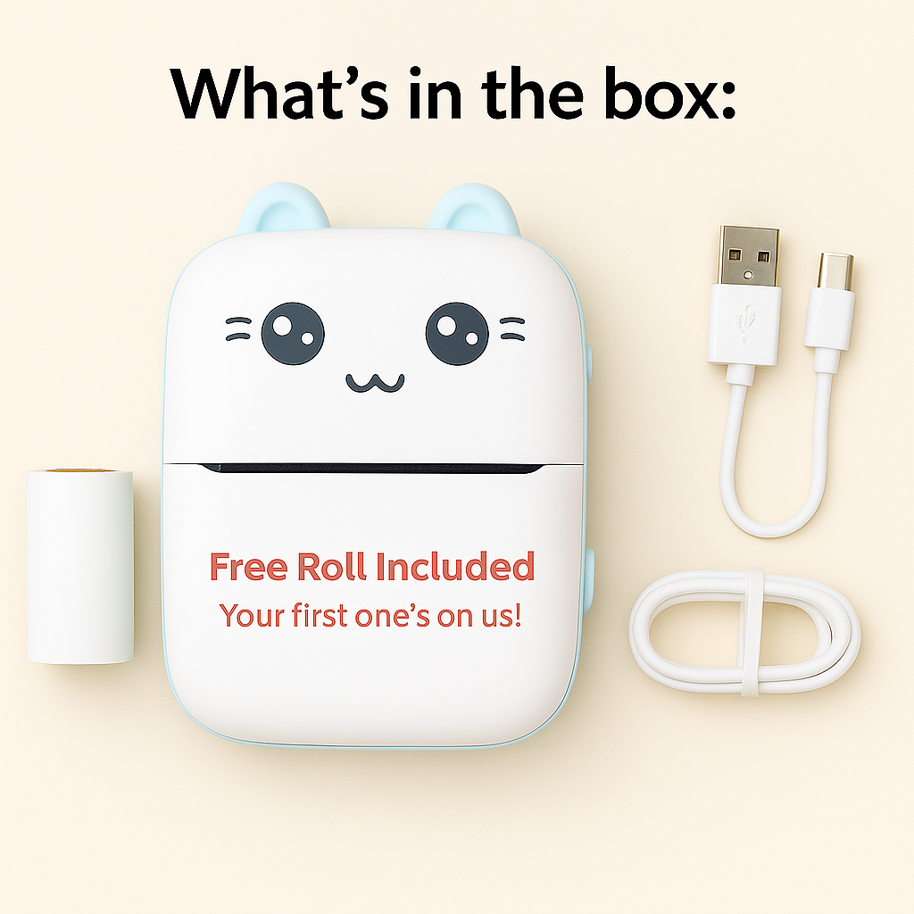 Bluetooth Mini Thermal Printer – Inkless, Portable & Wireless Label Maker