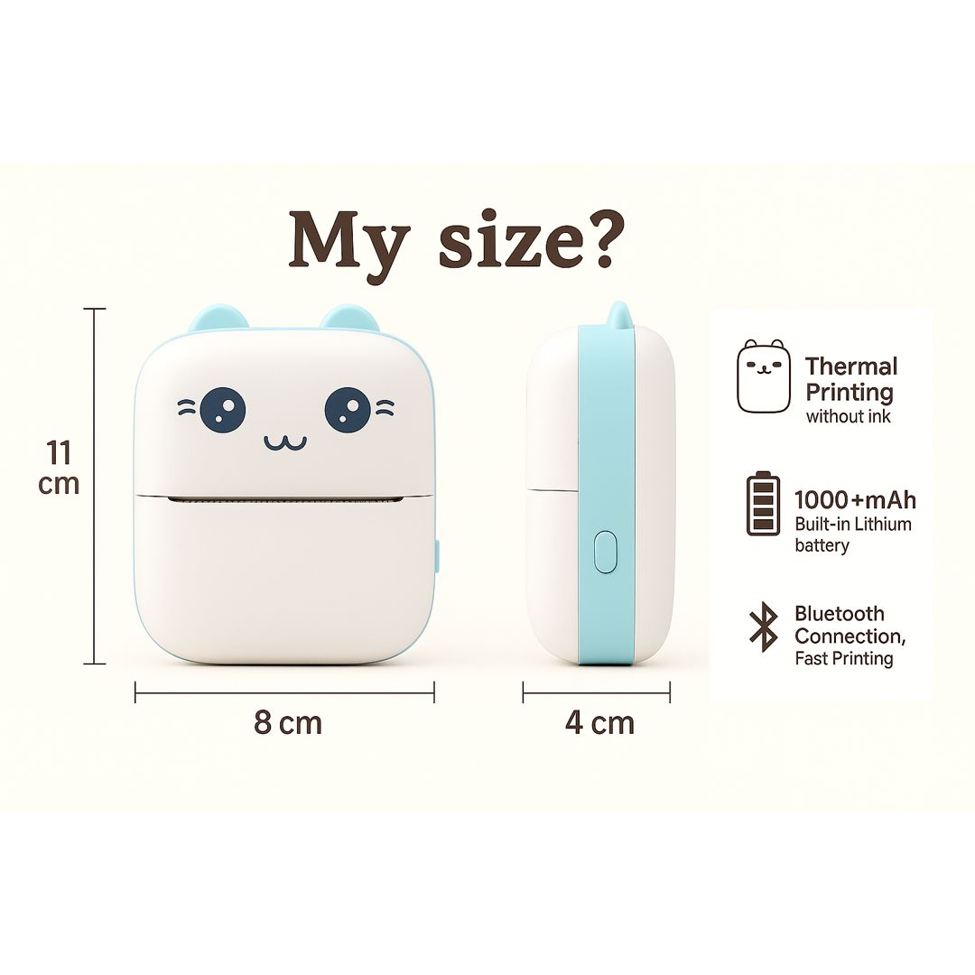 Bluetooth Mini Thermal Printer – Inkless, Portable & Wireless Label Maker