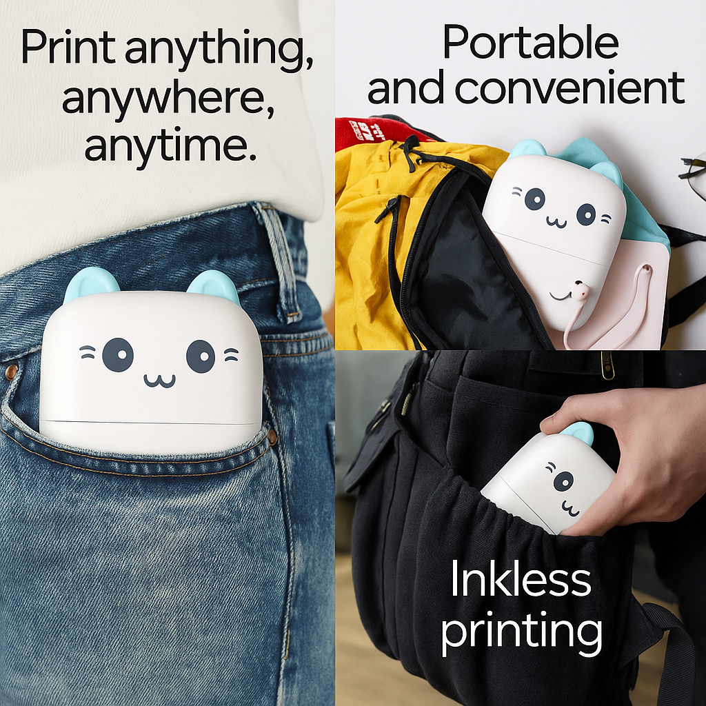 Bluetooth Mini Thermal Printer – Inkless, Portable & Wireless Label Maker