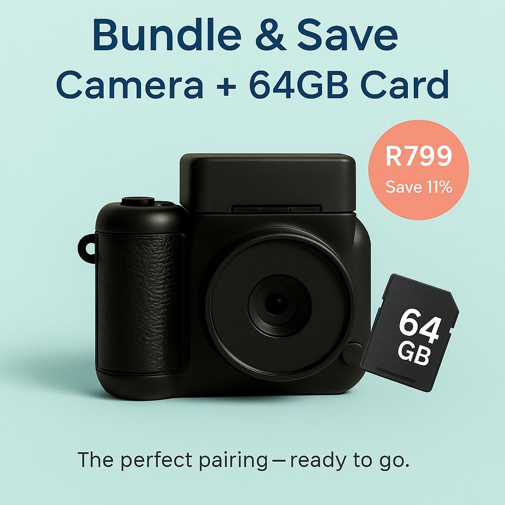 Kliko™ Retro Mini Camera + 64GB Memory Card (Bundle)