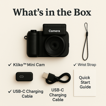 Kliko™ Mini Retro Camera – Pocket 1080p Keychain Cam