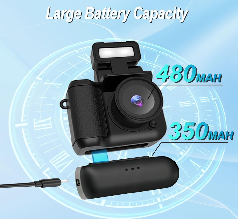 Kliko™ Retro Mini Camera Pocket-sized charm with retro style. Capture memories in 1080p, anywhere.